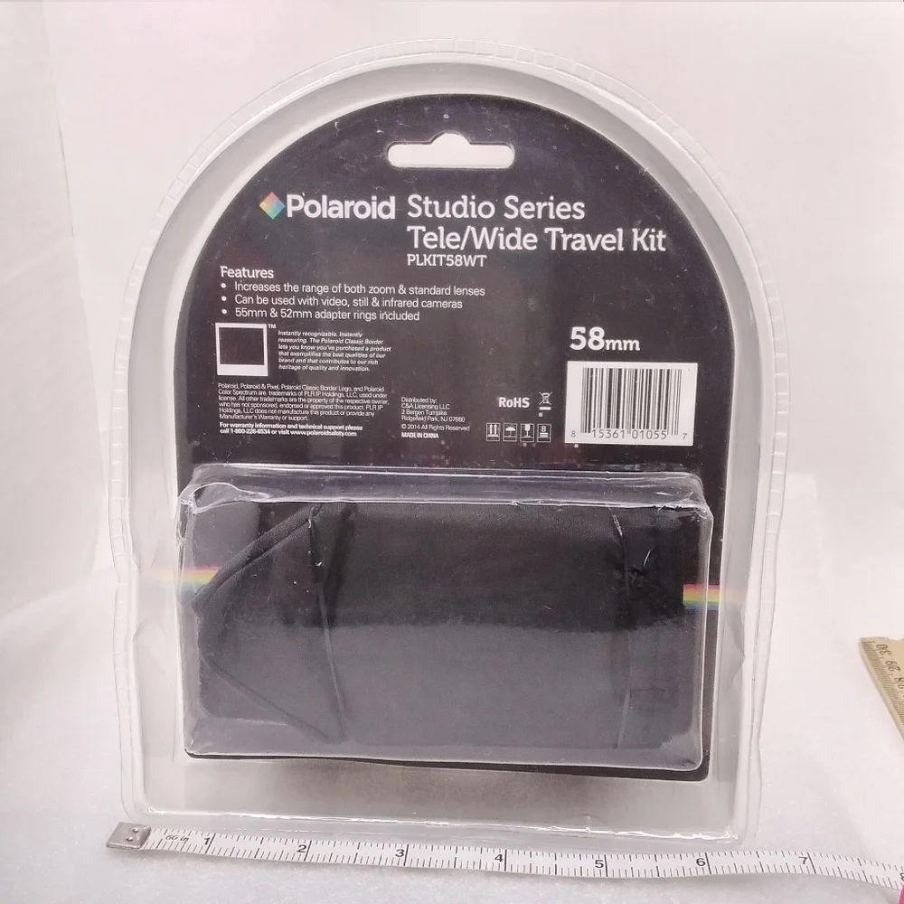 Polaroid Studio Series 58mm 0.43x Wide Angle & 2.2x Telephoto Lenses w/52&55mm